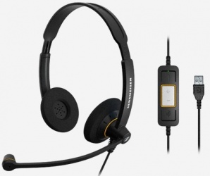 Sennheiser Audífonos SC 60 USB ML, Alámbrico, 2.1 Metros, USB, Negro 