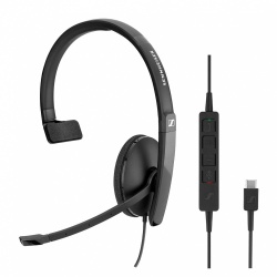 Sennheiser Monoaural SC 130 USB-C, Alámbrico, USB, Negro 