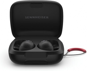 Sennheiser Audífonos Intrauriculares Deportivos con Micrófono Momentum Sport, Inalámbrico, Bluetooth, USB-C, Negro 