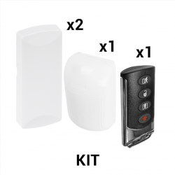 S-Fire Kit Sensor de Movimiento KIT-RF-SFIRE-2, Inalámbrico - Incluye 2 Contactos Magnéticos, 1 PIR y 1 Llavero 