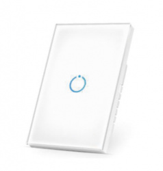 SFire Interruptor de Luz Inteligente Touch Z-Wave Plus MHS511SL, 1 Botón, WiFi, Blanco 