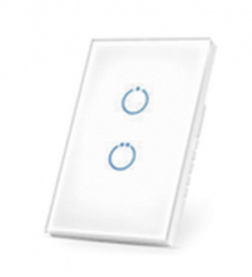 SFire Interruptor de Luz Inteligente Touch Z-Wave Plus MHS512, 2 Botones, WiFi, Blanco 