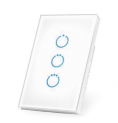 SFire Interruptor de Luz Inteligente Touch Z-Wave MHS513, 3 Botones, WiFi, Blanco 