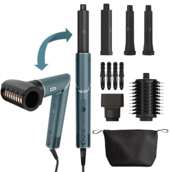 Shark Beauty Secadora HD450TL, 3 Velocidades, 1300W, 4 temperaturas, Azul 