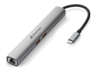 Sharkoon Hub USB-C - HDMI, RJ-45, USB-A 3.0, USB-C, 5 Gbit/s 