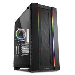 Gabinete Sharkoon CA200G, Midi-Tower, ATX/EATX/Micro-ATX/Mini-ITX/SSI-CEB/SSI-EEB, USB 2.0/3.0, sin Fuente, 1 Ventilador Instalado, Negro 