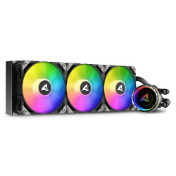 Sharkoon S90 RGB Enfriamiento Líquido para CPU, 3x 120mm, hasta 2000RPM, Negro  