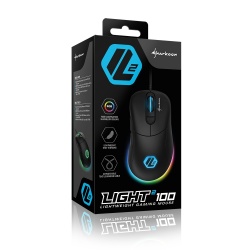 Mouse Gamer Sharkoon Óptico Light² 100, Alámbrico, USB A, 5000DPI, Negro 