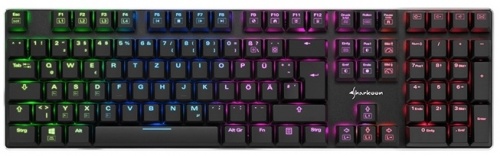 Teclado Gamer Sharkoon PureWriter RGB, Teclado Mecánico, Kailh Blue, Alámbrico, Negro (Inglés) 