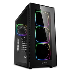 Gabinete Sharkoon TG6 RGB con Ventana, Midi-Tower, ATX/Micro ATX/Mini-ATX, USB 3.0, sin Fuente, Negro 