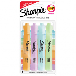 Sharpie Marca Textos Tank Pastel, Varios Colores, 4 Piezas 