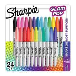 Sharpie Plumones Glam Pop, Multicolor, 24 