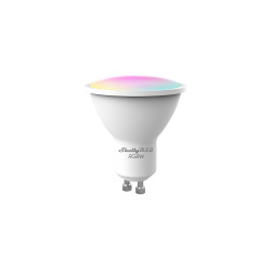 Shelly Foco Regulable LED Inteligente Duo RGBW GU10, WiFi, RGB, Base GU10, 5W, 400 Lúmenes, Blanco 