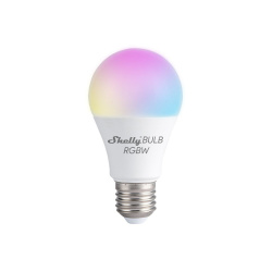 Shelly Foco Regulable LED Inteligente Duo RGBW, WiFi, RGB, Base E27, 9W, 800 Lúmenes, Blanco 