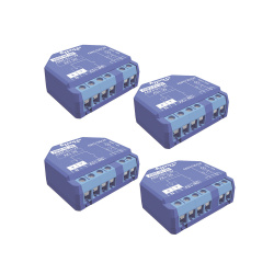 Shelly Módulo Relevador SHELLYPLUS, Inalámbrico, 50 Metros, Azul - 4 Piezas 