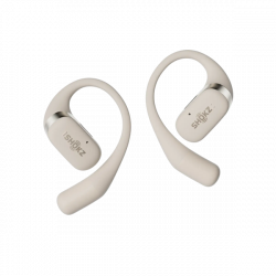 Shokz Audífonos Intrauriculares con Micrófono OPENFIT, Inalámbrico, Bluetooth, USB-C, Beige 