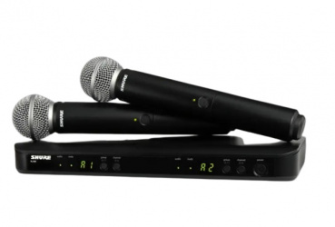 Shure Kit Micrófono BLX288/SM58, Inalámbrico, XLR, Negro 