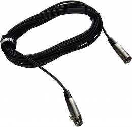 Shure Cable Extensión para Micrófono XLR Macho - XLR Hembra, 15 Metros, Negro 