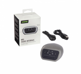 Shure Interfaz de Audio Digital Motiv MVi, 6.3mm/XLR, 3.5mm, USB, Gris/Negro 