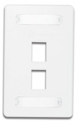 Siemon Placa de Pared MAX de 2 Puertos, Blanco 