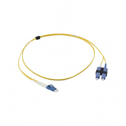 Siemon Jumper de Fibra Óptica Monomodo OS2, LC/UPC - SC/UPC Duplex, 7 Metros, Amarillo 