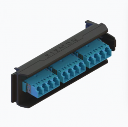 Siemon Panel Adaptador de Fibra Óptica LVA12-LCU-BC-A, 12 Conectores, LC/UPC, Monomodo 