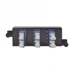 Siemon Panel de 6 Adaptadores de Fibra Óptica LC Dúplex, Azul 