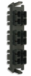 Siemon Panel de 12 Adaptadores de Fibra Óptica SC Duplex, Negro 