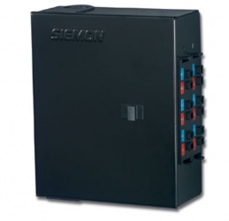 Siemon Mini Caja de Conexión de Fibra Óptica para Montaje en Pared, 48 Puertos (Acepta Dos Placas Acopladoras), Negro 