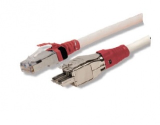 Siemon Cable Patch Cat6a UTP TERA Macho - RJ-45 Macho, 2 Metros, Blanco 