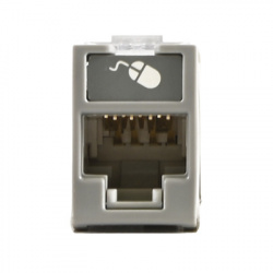 Siemon Jack de Red Cat6 UTP, Montaje Hibrido, RJ-45, Gris 