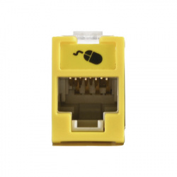 Siemon Jack de Red Cat6a UTP, Montaje Hibrido, RJ-45, Amarillo 