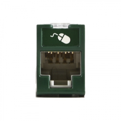 Siemon Jack de Red Cat6a UTP, Montaje Hibrido, RJ-45, Verde 