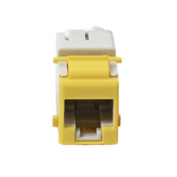 Siemon Jack de Red Modular Cat6a UTP, Tipo Keystone, RJ-45, Amarillo 