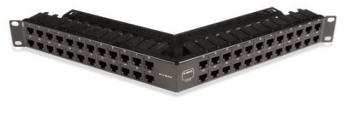 Siemon Panel de Parcheo Angular Z-MAX, 48 Puertos, 1U, Negro 