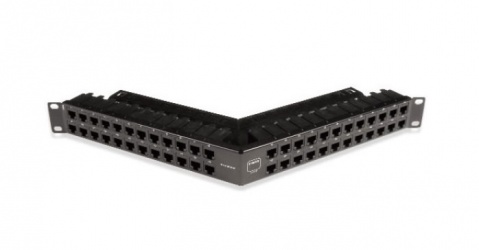 Siemon Panel de Parcheo Cat6a UTP, 48 Puertos RJ-45, 1U, Negro 