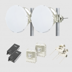 Siklu Kit Radio de Backhaul EH-2500FX-KIT-2FT-EXN, 2Gbps ― incluye 2 Radios, 2 Antenas y 2 Inyectores PoE 