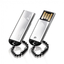Memoria USB Silicon Power Touch 830, 2GB, USB 2.0, Plata 