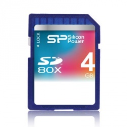 Memoria Flash Silicon Power, 4GB SD 80X 