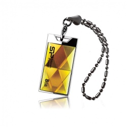 Memoria USB Silicon Power Touch 850, 8GB, USB 2.0, Ámbar 