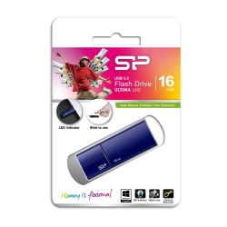 Memoria USB Silicon Power Ultima U05, 16GB, USB 2.0, Azul 