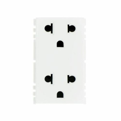 Simon Tomacorriente 2500440-030, 2 Enchufes, 120V, 15A, Blanco 