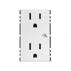 Simon Tomacorriente 25424-30, 2 Enchufes, 127V, 15A, Blanco 