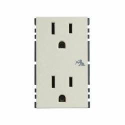 Simon Tomacorriente 25424-31, 2 Enchufes, 127 - 220V, 15A, Marfil 