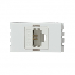 Simon Caja Roseta 25480-30, 1 Puerto RJ-11, Blanco 
