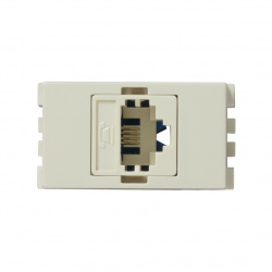 Simon Caja Roseta 25480-31, 1 Puerto RJ-11, Marfil 