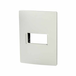 Simon Placa de Pared 2600611-130, 1 Puerto, Blanco/Grafito 
