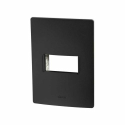 Simon Placa de Pared 2600611-138, 1 Puerto, Grafito/Blanco 