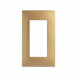 Simon Placa de Pared 2600614-066, 4 Puertos, Oro Mate 