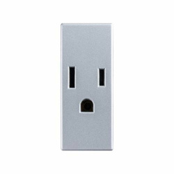 Simon Tomacorriente 82422-63, 1 Enchufes, 127V, 15A, Aluminio 